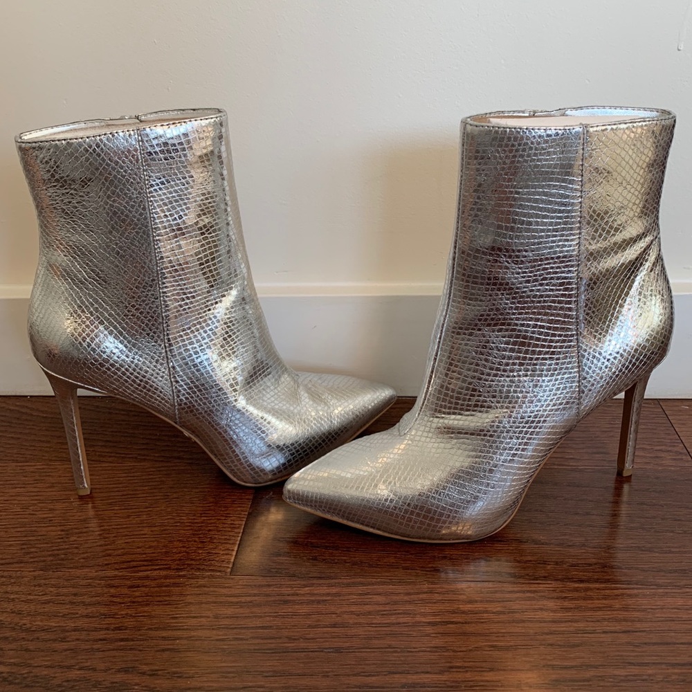 Michael Kors Leona Metallic Leather Bootie